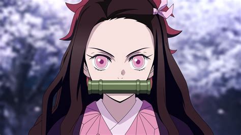 Desktop Wallpaper Angry Kamado Nezuko Pink Eyes Anime