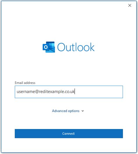 Outlook Email Account Setup Redit Knowledge Base