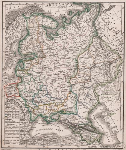Antique Maps Of Russia Russian Empire Baltic Black Sea