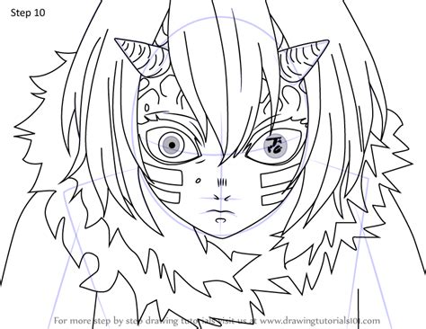 Learn How To Draw Mukago From Demon Slayer Demon Slayer Step By Step