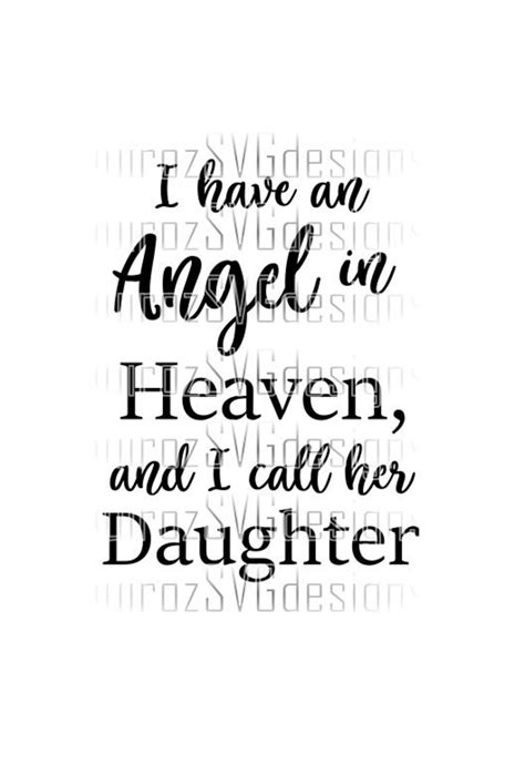 Daughter In Heaven Svg