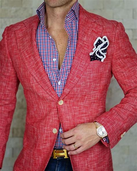 Cranberry Cardinale Lino Tweed Jacket Mens Fashion Casual Outfits