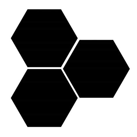Wall Sticker Hexagon Set Of 3 Wall