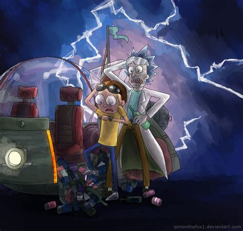 Rick And Morty Back To The Future By Simonthefox1 On Deviantart