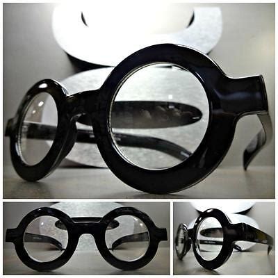 Vintage Retro Waldo Stil Klarglas Brillen Klein Rund Schwarz Modisch