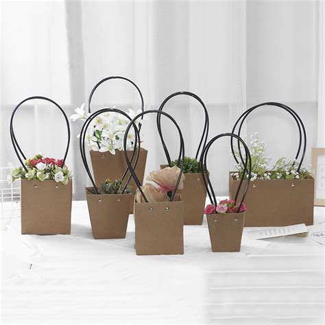 Maybe you would like to learn more about one of these? Kraft Paper Bag Flower Waterproof Bouquet Basket Florist ...