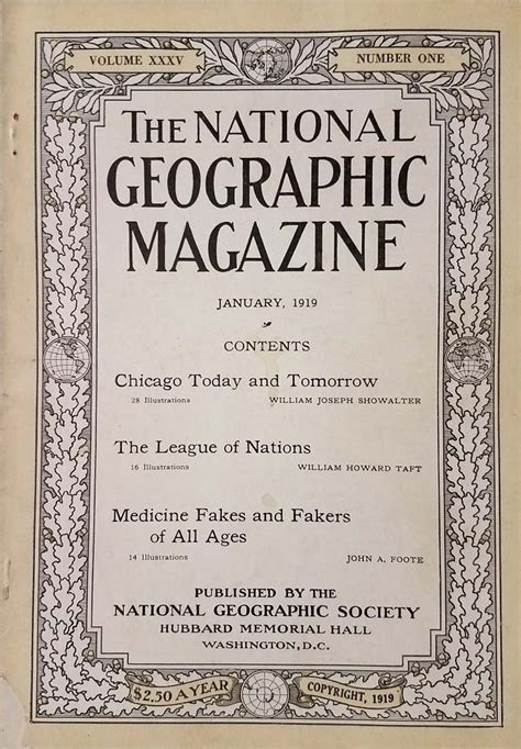 National Geographic January 1919 Magazine Nat Geo Jan 1919