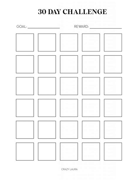 Free Challenge Tracker Printable With 30 And 100 Day Pages
