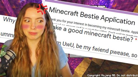 Viewers Applied To Be My Minecraft Bestie Youtube