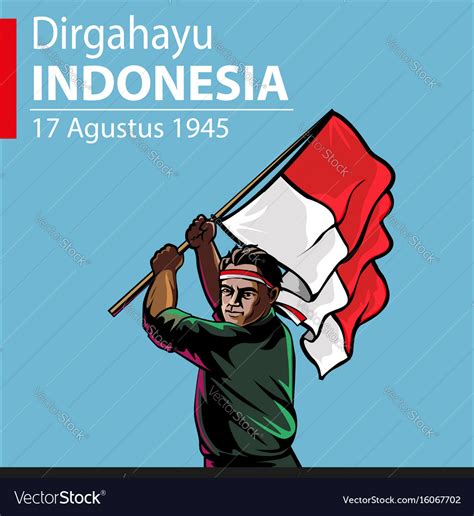 Dirgahayu Indonesia Royalty Free Vector Image Vectorstock