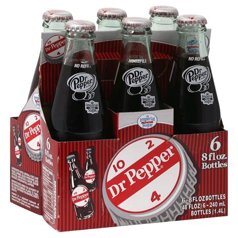 Dr Pepper Soda Made With Sugar Oz Glass Bottles Shop Soda At H E B