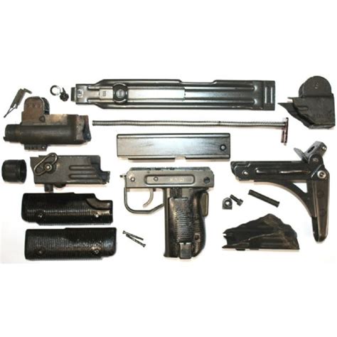 Uzi Parts Kit With Receiver Sections And Trunnion Trunion Folding