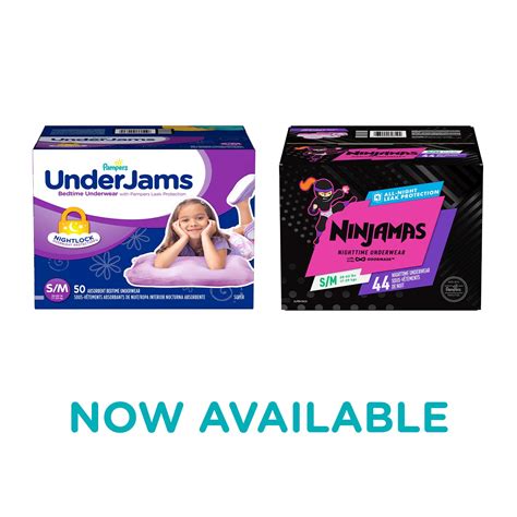 Pampers Underjams Disposable Bedtime Underwear For Girls Size Sm 50
