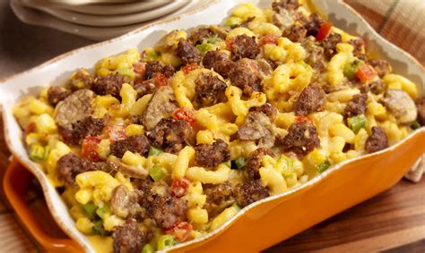 It can be multiplied easily and freezes very well. Country Sausage Macaroni & Cheese Recipe - Bob Evans Farms