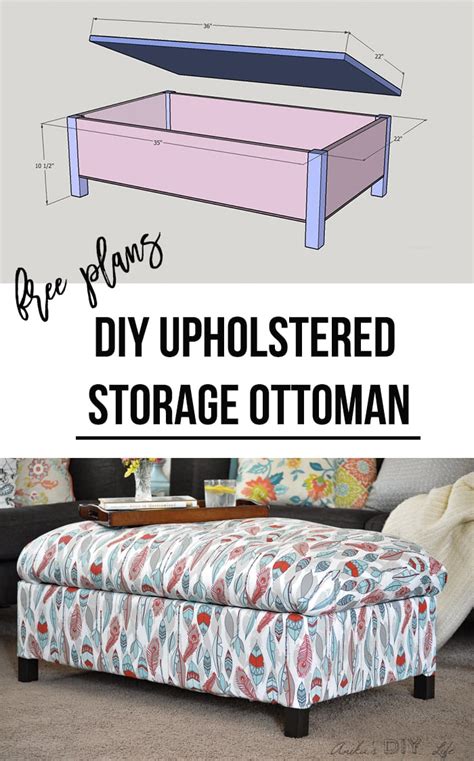 Diy Upholstered Storage Ottoman How To Build An Ottoman Full Tutorial