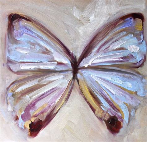 Original 8 X 8 Inch Oil Painting Of An Iridescent Butterfly By Etsy