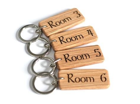 Wooden Hotel Room Key Chains Wooden Room Key Rings Wooden Room Etsy