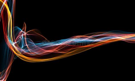 Abstract Glowing Lines Background Wavy Form Neon Line Structure Sound