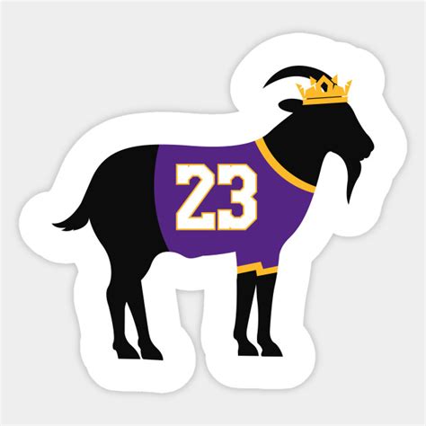 Lakers Lebron James Goat - Lebron James - Sticker | TeePublic