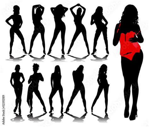 Sexy Woman Silhouettes Stock Image And Royalty Free Vector Files On Pic 52392189
