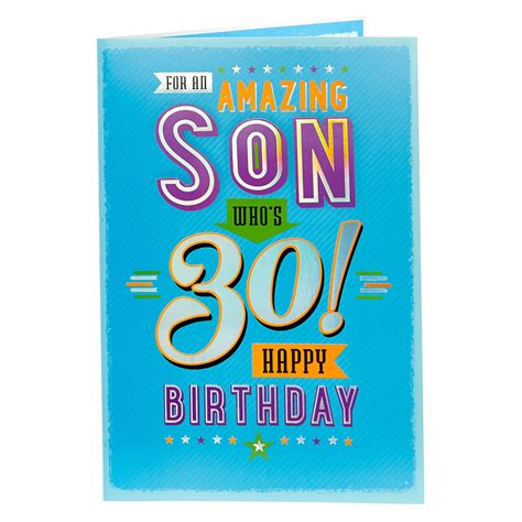 Buy 30th Birthday Card Amazing Son For Gbp 179 Card Factory Uk