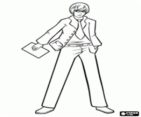 Download printable ryuk from death note coloring page. Kira, Light Yagami, Death Note coloring page printable game