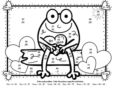 Subtraction Worksheets | Subtraction worksheets, Math coloring