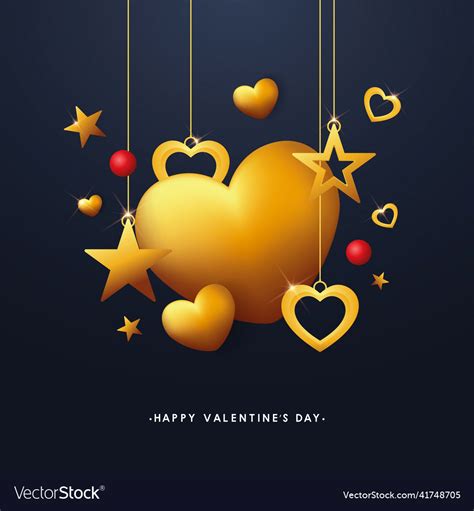 Happy Valentines Day Banner Design Royalty Free Vector Image