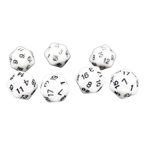 D20 White 20 Sided Dice