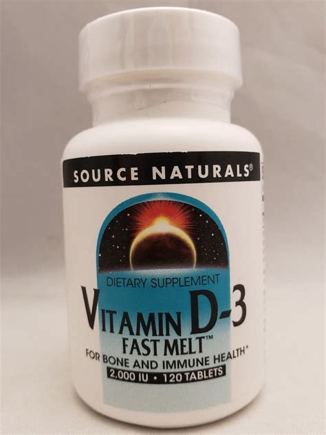 Source Naturals Vitamin D 3 Fast Melt 2000 Iu 120 Tablets