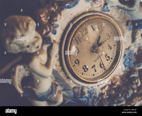 Antique Clock Angel Hi Res Stock Photography And Images Alamy