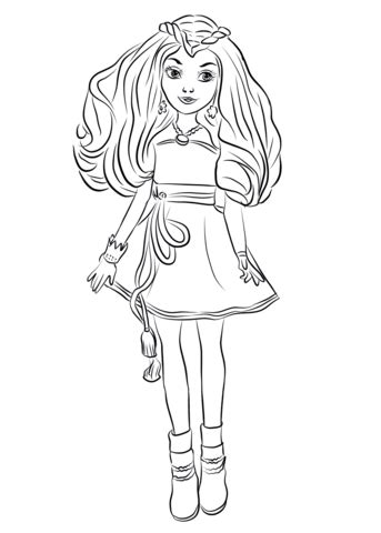 Descendants coloring web pages disney wicked evie colouring descendant lonnie sheets printable decendants drawing mal lovely print printables supercoloring colorear textbooks. Evie from Descendants Wicked World coloring page | Free ...