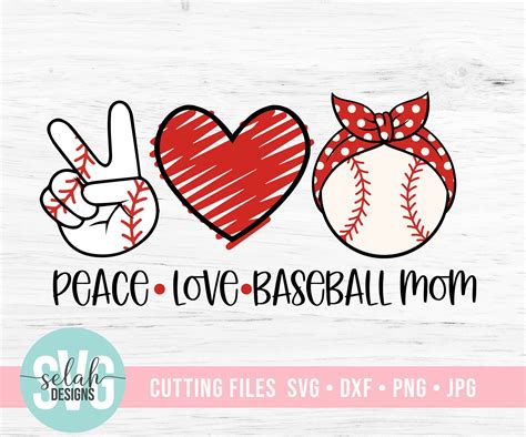 Peace Love Baseball Mom svg Baseball svg PNG sublimation | Etsy