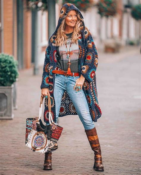 What Is Boho Roupa Estilo Boho Roupas Boho Cardigan De Crochê