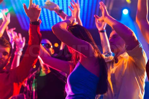Party People Dancing In Disco Or Club Stock Image Colourbox