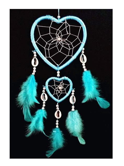 Betterdecor Heart Shaped Dream Catcher With Feathers Car Or