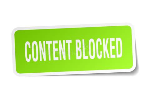 Content Blocked Sticker Stock Vector Illustration Of Background