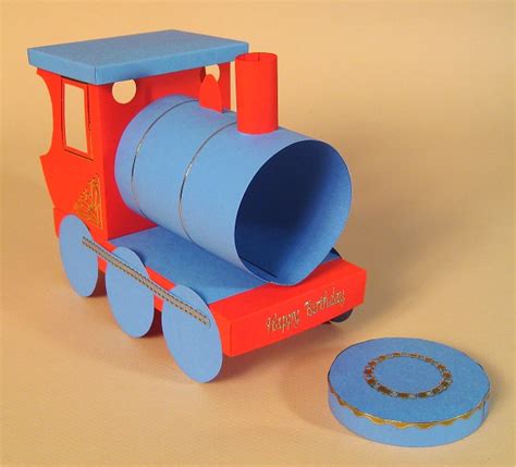 The basic operations involved in building a card model are cutting, scoring, folding, curling, and gluing, not necessarily in that order. A4 Card Making Templates - 3D Opening Gift Train & Display ...