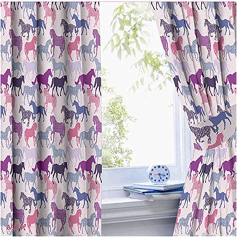 Girls Bedroom Curtains 66 X 72 Unicorns Stripes Flamingos Stars