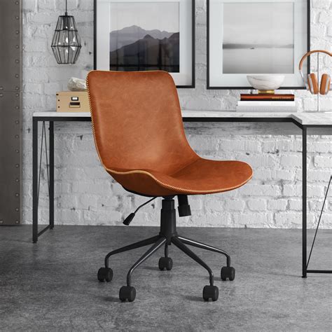 Steelside™ Erika Vintage Upholstered Faux Leather Task Chair And Reviews