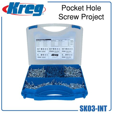 Kreg Sk03 Int Pocket Hole Screw Project Kit Hans Infinite Tools