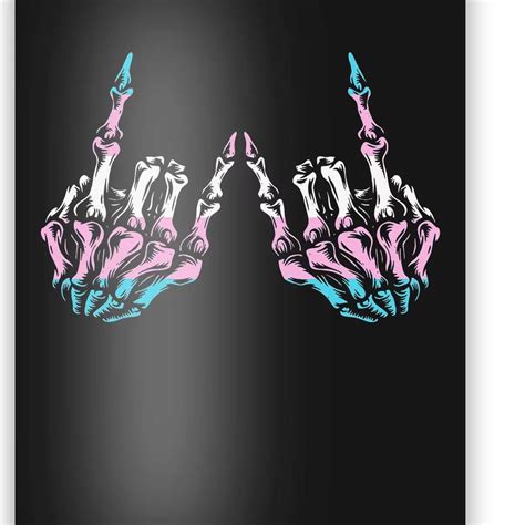 Skeleton Rock Hand Lgbtq Cool Transgender Pride Month Poster Teeshirtpalace