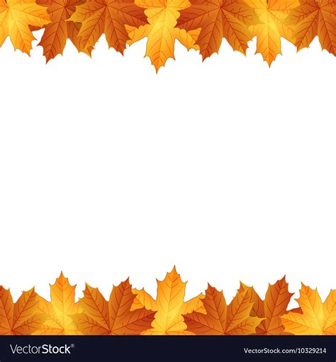 Border Of Autumn Maples Leaves Royalty Free Vector Image