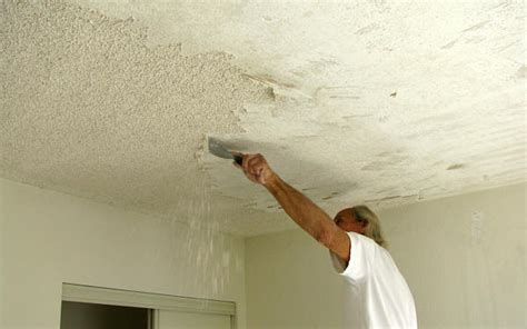 Popcorn ceilings can present a dangerous health hazard, but you can test them for asbestos and remove how to remove a popcorn ceiling. popcorn ceiling « remodeling for geeks