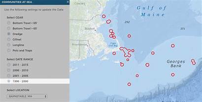 Fishing Barnstable Dredge Communities Maps Changes Areas