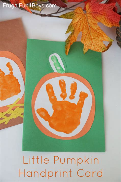 Your Little Pumpkin Handprint Card For Kids To Make Frugal Fun For