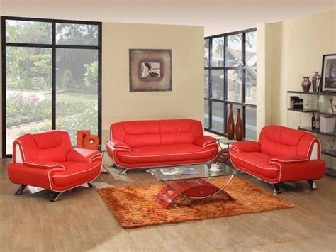 Modern Red Leather Sofa Living Room Ideas Baci Living Room