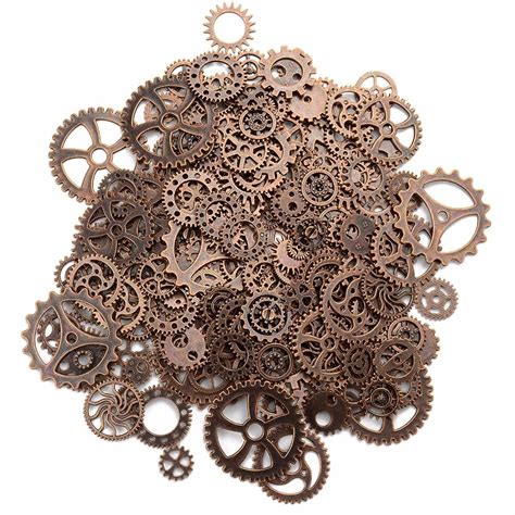 About 120glot Diy Jewelry Making Vintage Metal Mixed Gears Steampunk