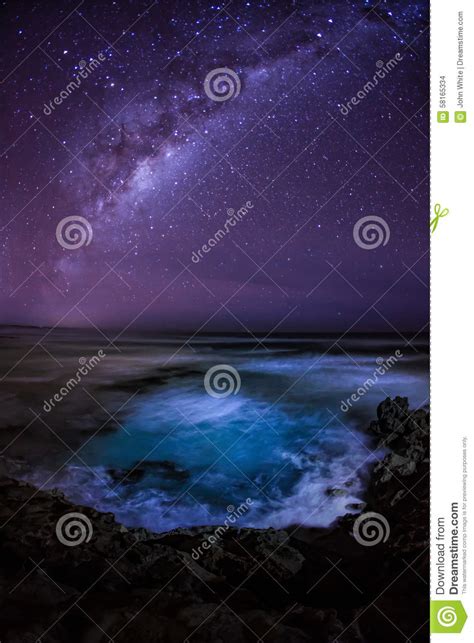 Milky Way Over The Southern Ocean Australia Stock Photo Image Of