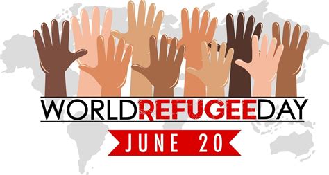 World Refugee Day Banner With Many Different Colour Hands 2871090